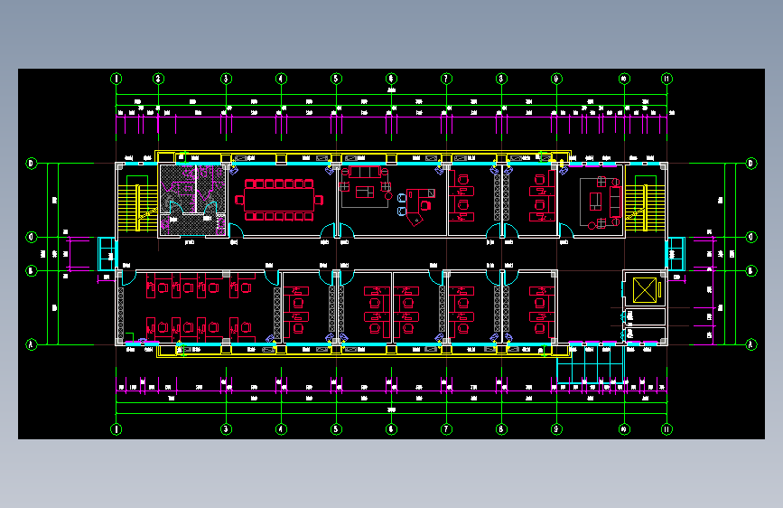 办公室布局方案CAD32