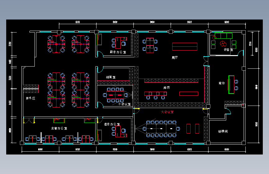办公室布局方案CAD35