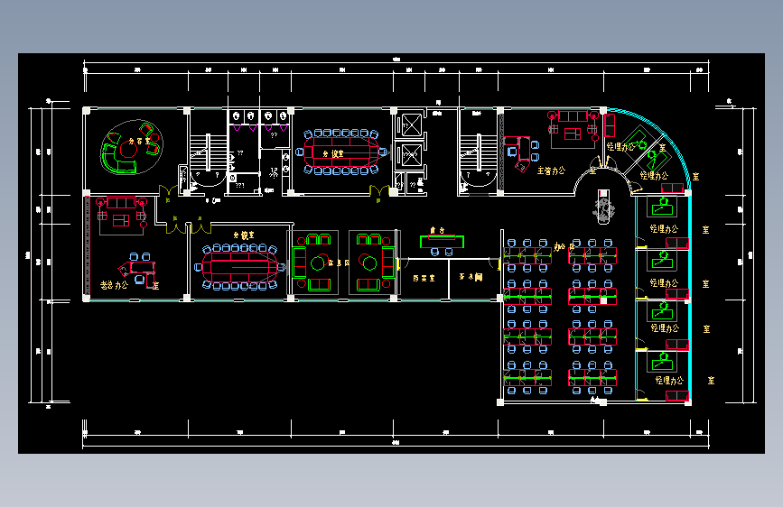 办公室布局方案CAD36