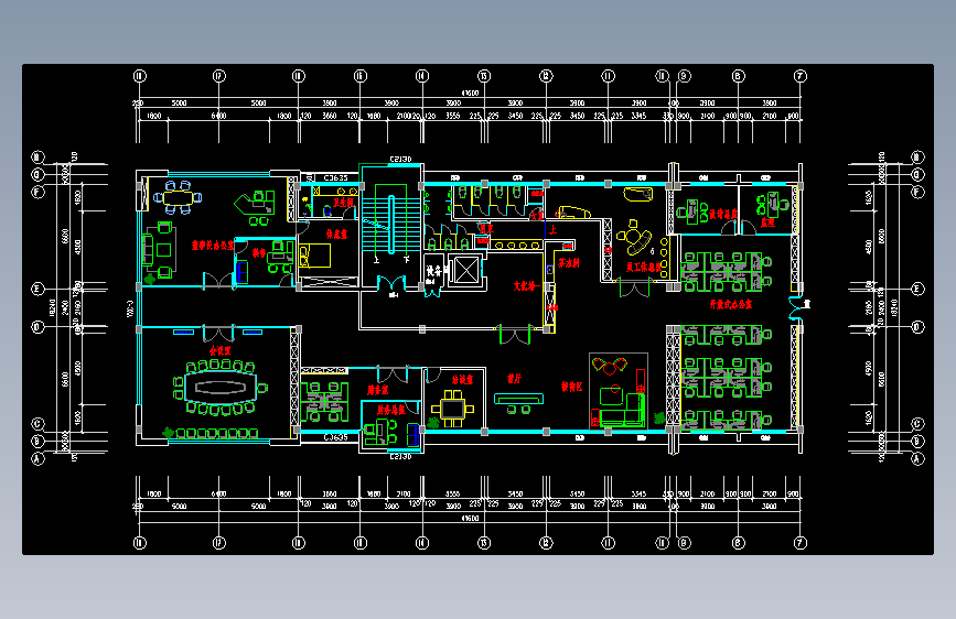 办公室布局方案CAD37