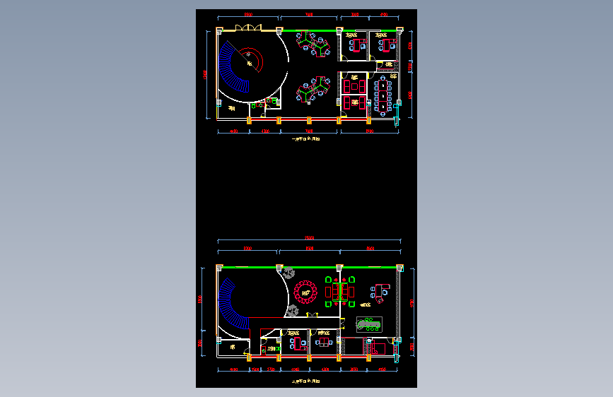 办公室布局方案CAD40