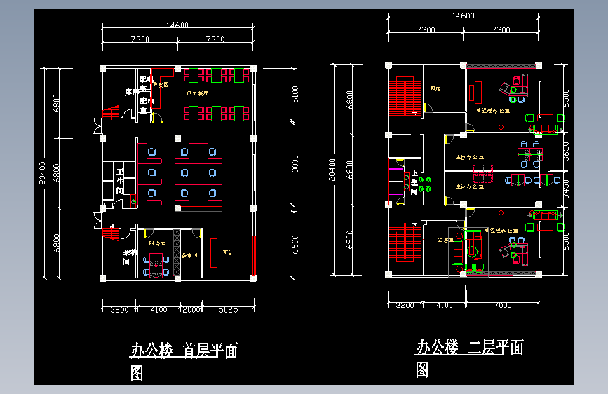 办公室布局方案CAD41