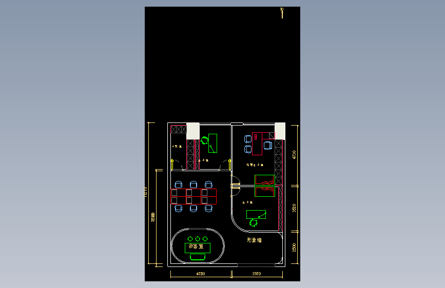 办公室布局方案CAD45