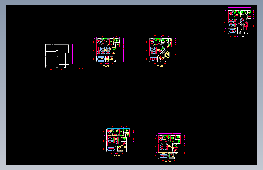 办公室布局方案CAD46