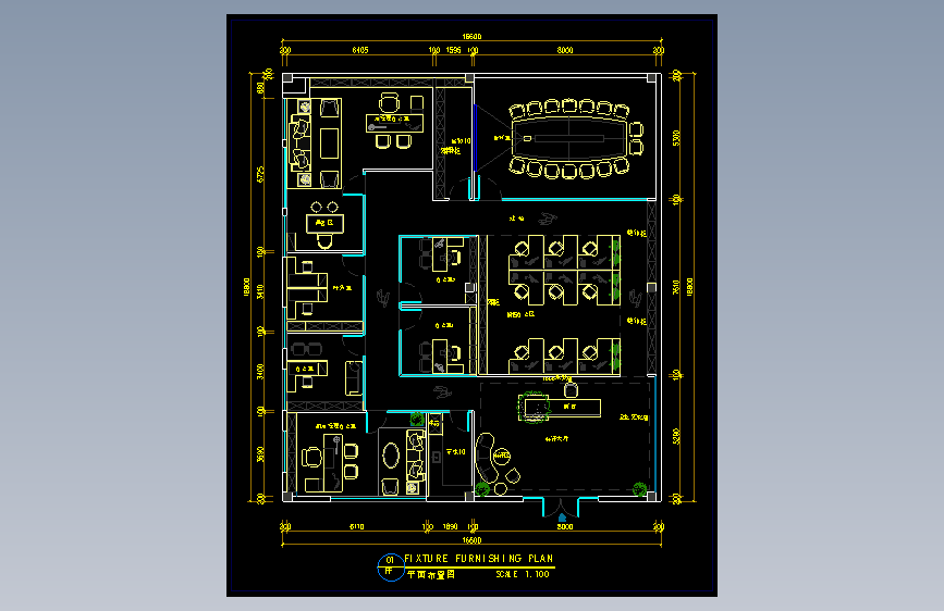 办公室布局方案CAD47