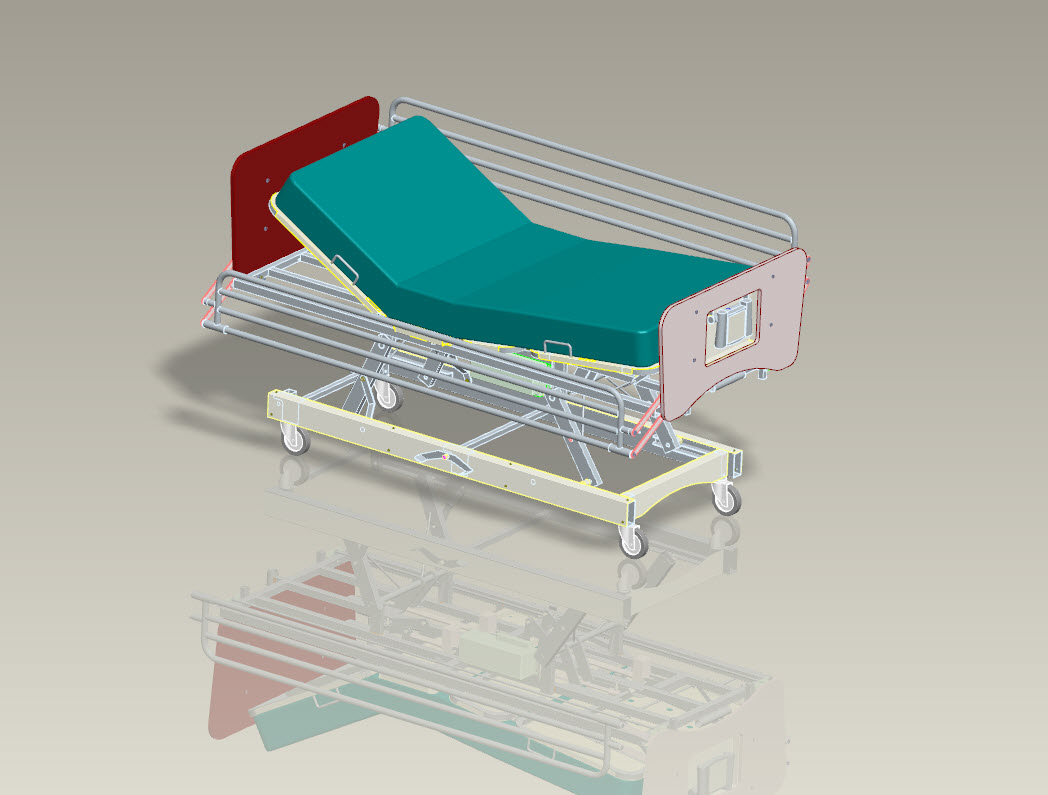 医用病床三维建模图纸 stp格式