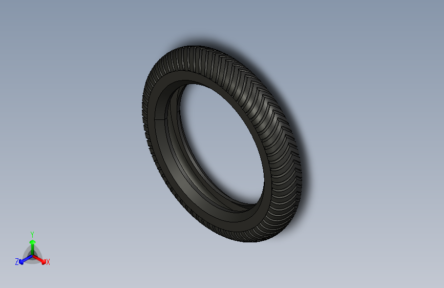 3D建模的轮胎带有人字形花纹 _ Creo Parametric