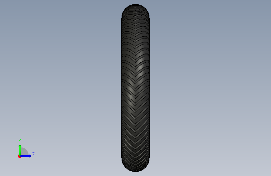 3D建模的轮胎带有人字形花纹 _ Creo Parametric