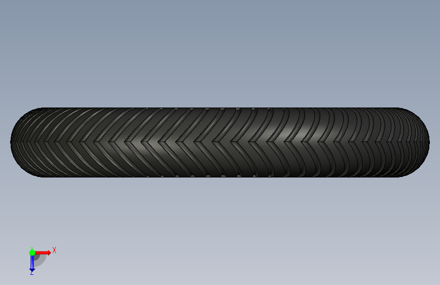 3D建模的轮胎带有人字形花纹 _ Creo Parametric