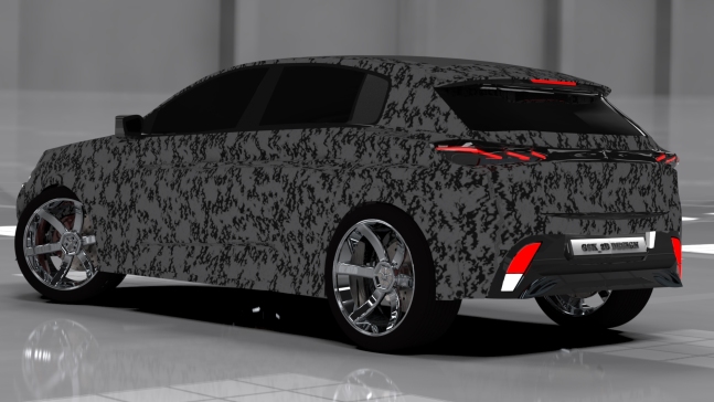 G061233-全新 2021 款标致 308 混合动力 3D 模型=汽车轿车SUV