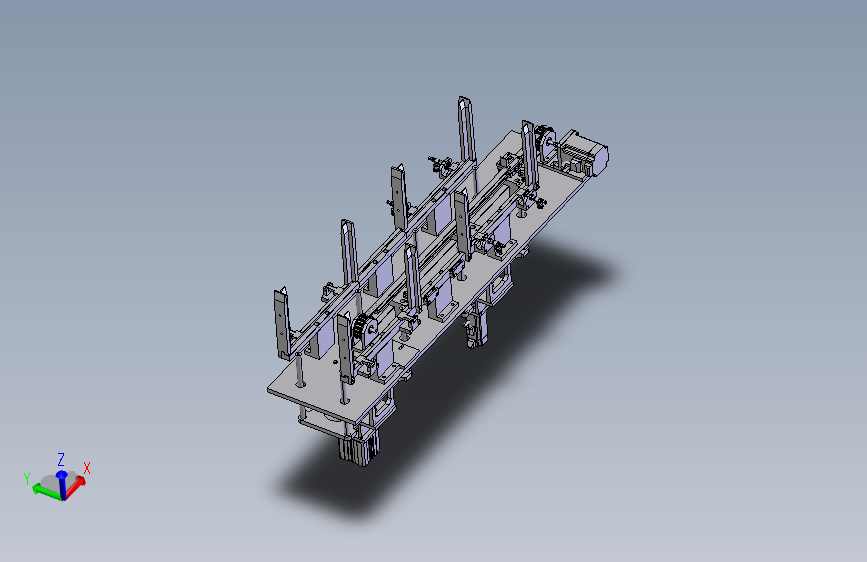 一种自动上料的收料的机构（用长方形料盘）3D模型图纸 STEP