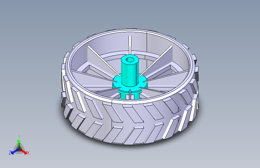 G062201-Robo Soccer 轮 _ 机器人竞赛轮 3D 打印部件设计 CATIA V5=汽车车轮轮毂轮胎