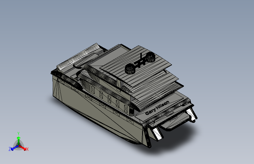 G046063-25米双体船=轮船船体