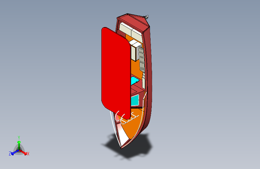G046066-30英尺内陆船只+-+小型木船=轮船船体
