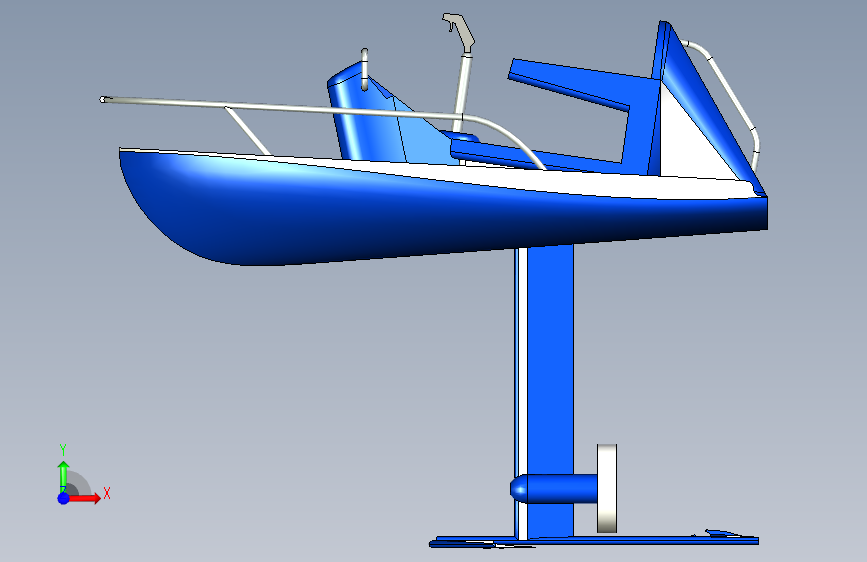 G046297-hydrofoil+personal+boat+(eww)=轮船船体 正面视图