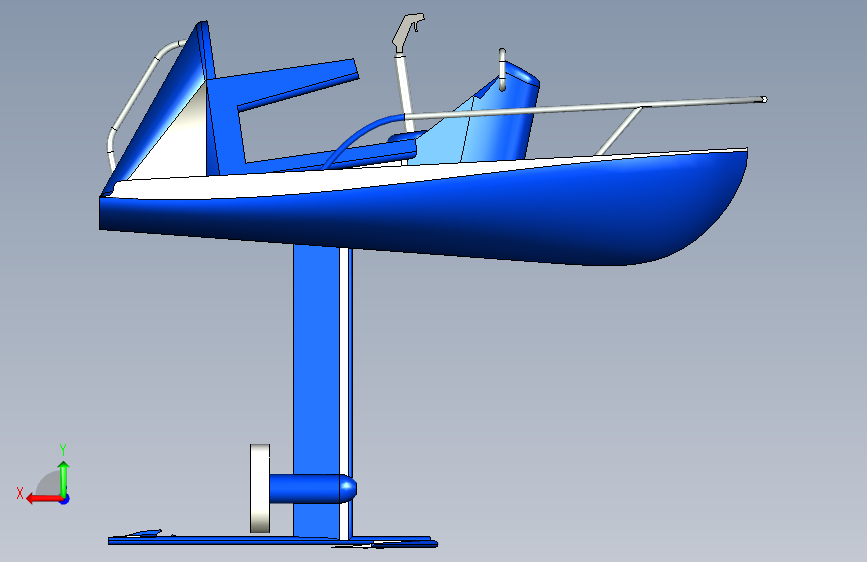 G046297-hydrofoil+personal+boat+(eww)=轮船船体 背面视图