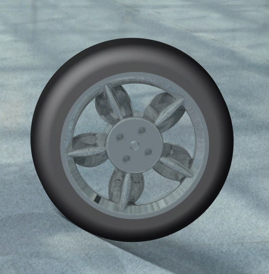 G063348-轮-5叶片-宽=汽车车轮轮毂轮胎