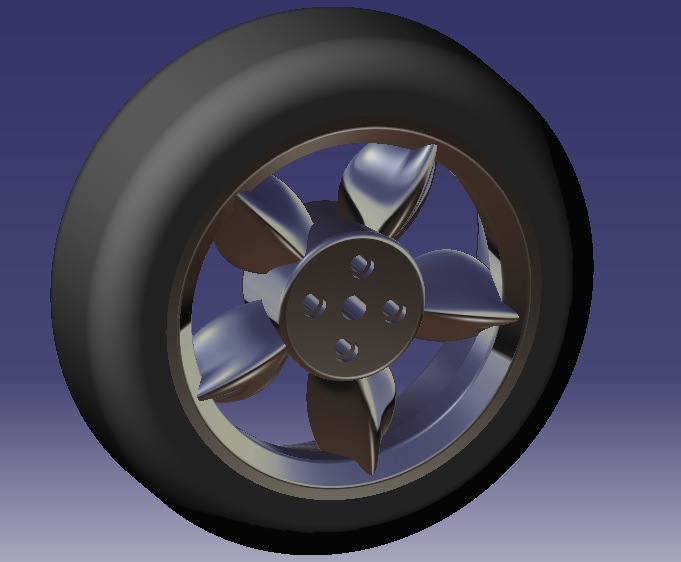 G063348-轮-5叶片-宽=汽车车轮轮毂轮胎