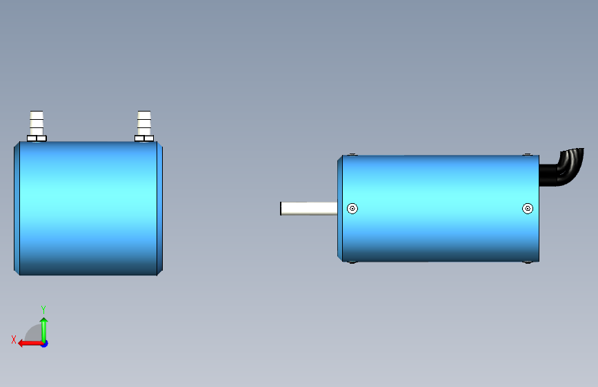 G046487-Turnigy+Aquastar+3974-2200KV水冷却无刷电动机=轮船船体 背面视图