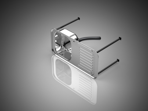 通过Solidworks钣金设计的厨房水槽