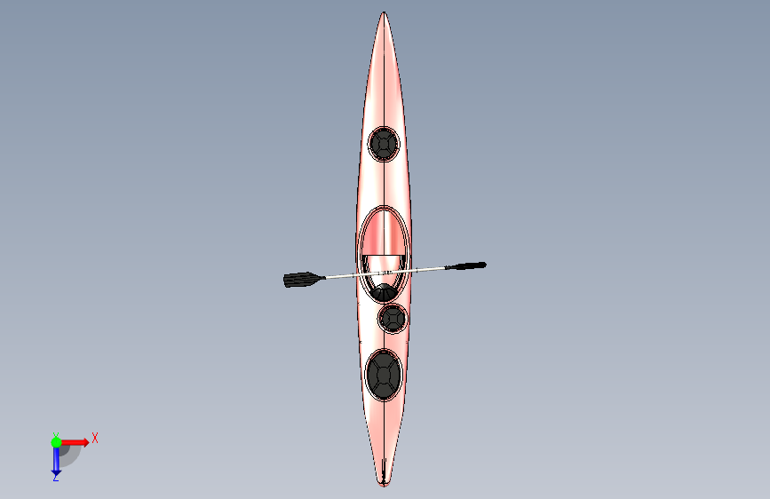 G046539-Каяк+_+Kayak=轮船船体 俯视图