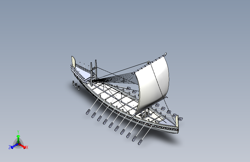 G046556-埃及旧王国商船=轮船船体