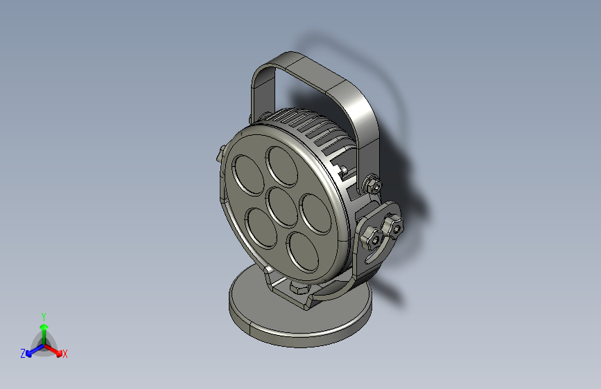 G046586-便携式磁性支架LED灯发射器+-+6,+10瓦LED+-+675'长+X+90'宽聚光灯+-+9-48VDC=轮船船体