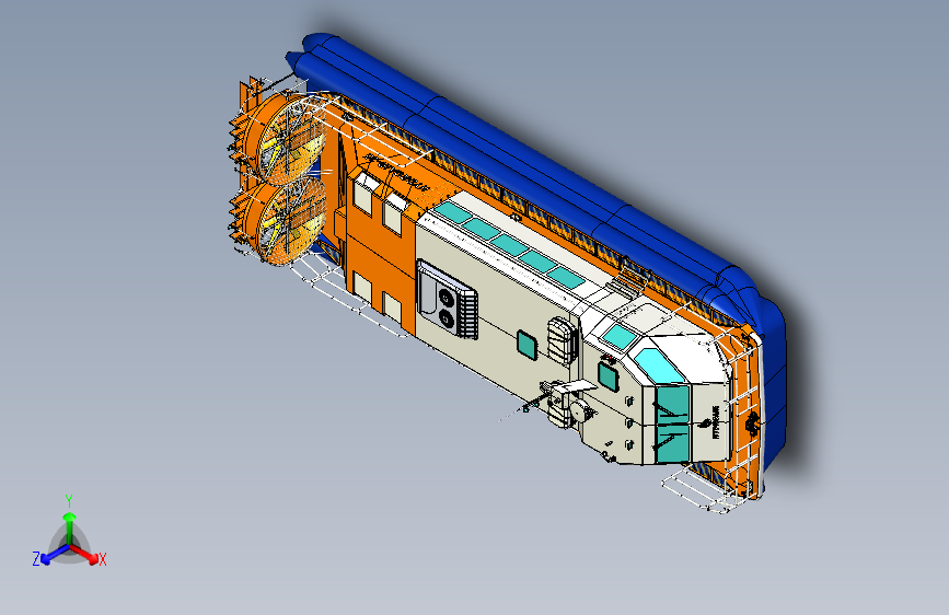 G046632-乘客两栖气垫船+_HYDROAIR+25_=轮船船体 主视图