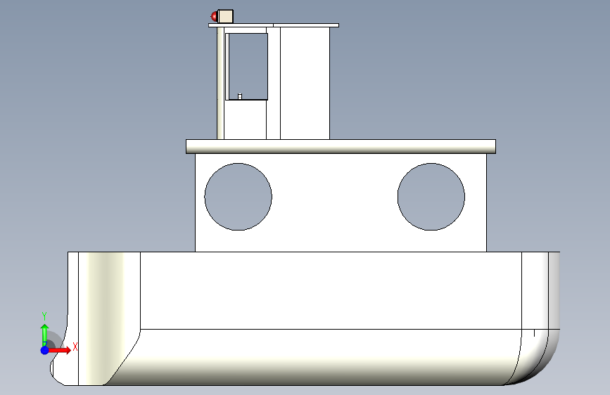 G046805-船+(166)=轮船船体 正面视图