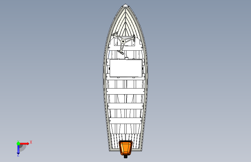 G046814-船+(175)=轮船船体 俯视图