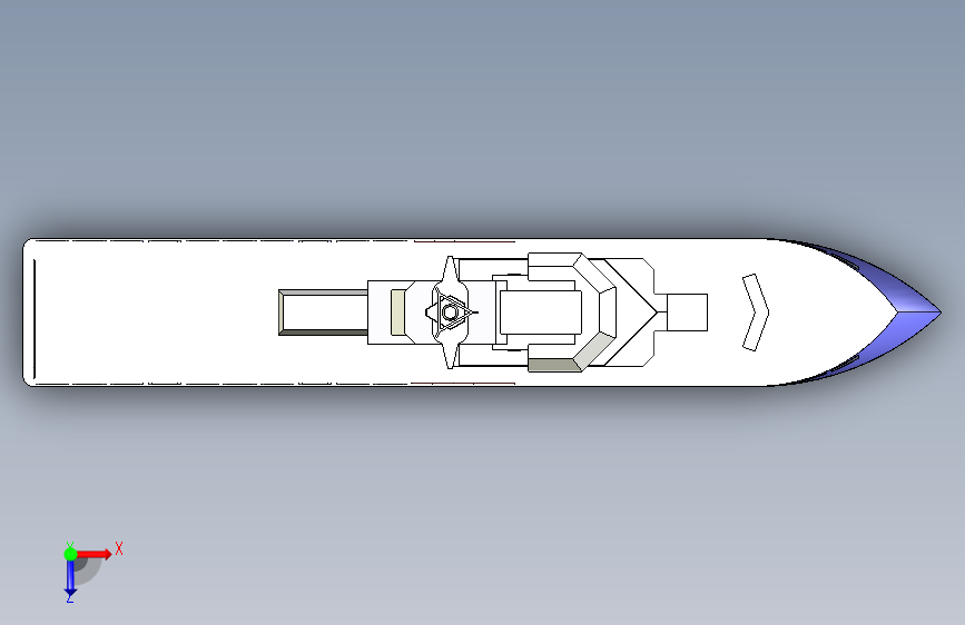 G046833-船+(199)=轮船船体 左侧视图