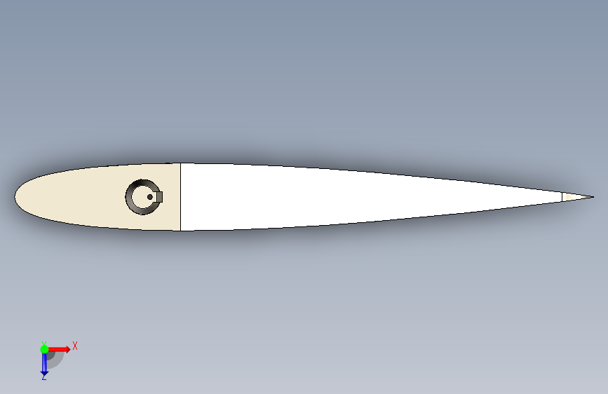G046936-船舵=轮船船体 俯视图