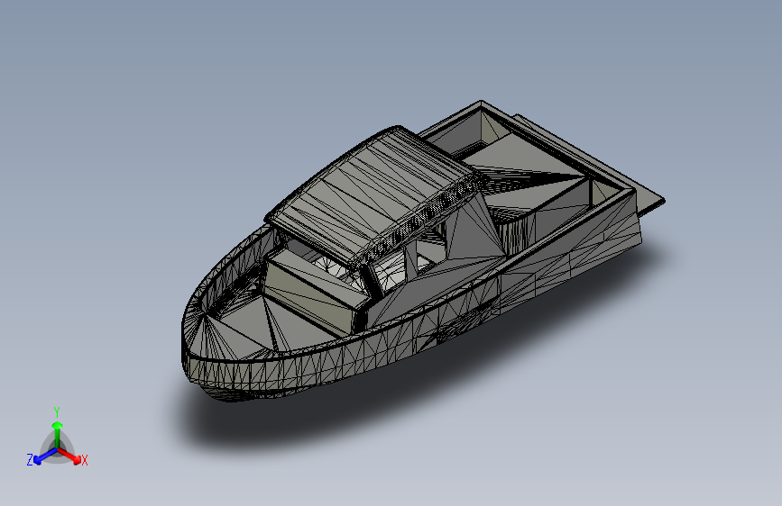G047036-船体的船体用于海浪和速度概念（.stl）=轮船船体