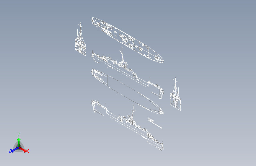 G047222-登陆艇步兵+第三部分=轮船船体