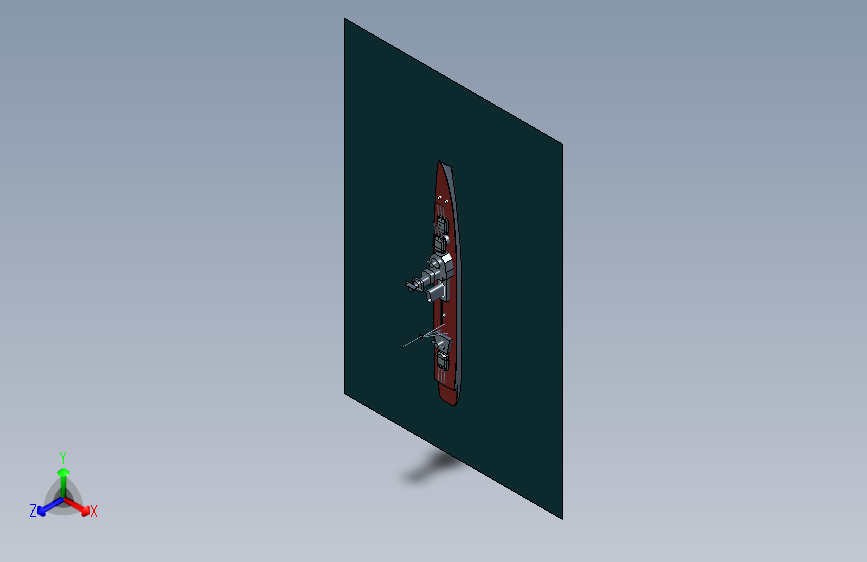 G047296-二战战舰模型=轮船船体