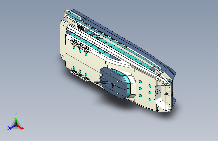 G047425-高速客用双体船=轮船船体
