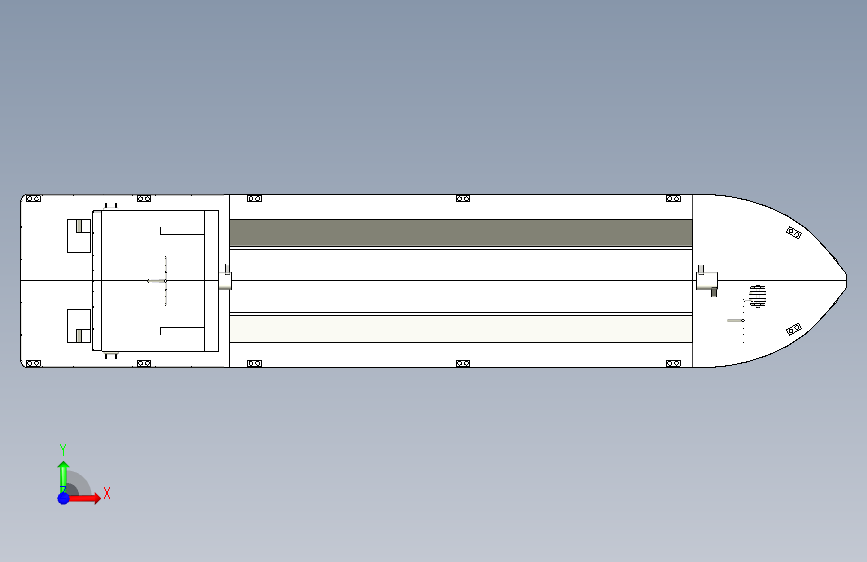 G047597-霍珀驳船=轮船船体 正面视图