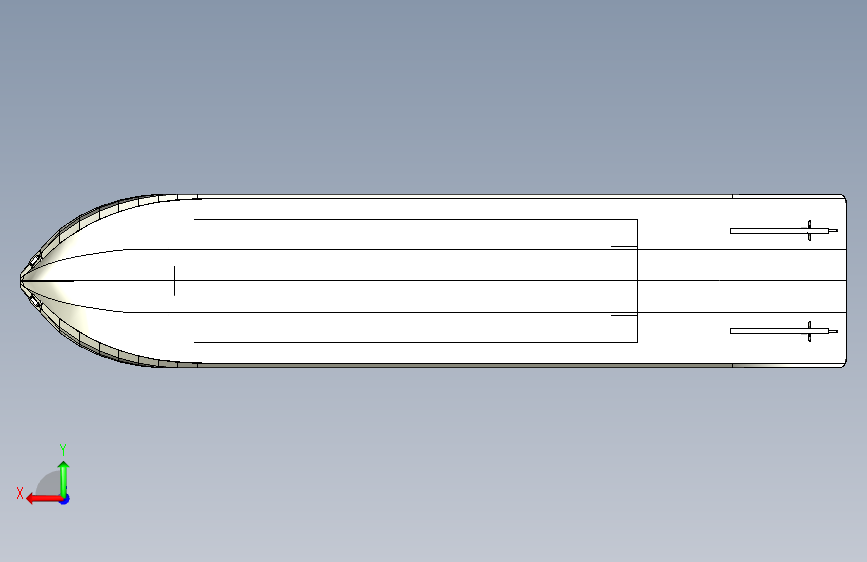 G047597-霍珀驳船=轮船船体 背面视图