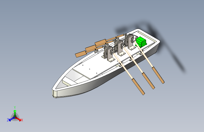 G047600-机械划桨船=轮船船体