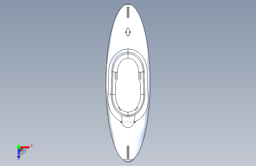 G047743-凯亚克=轮船船体 俯视图