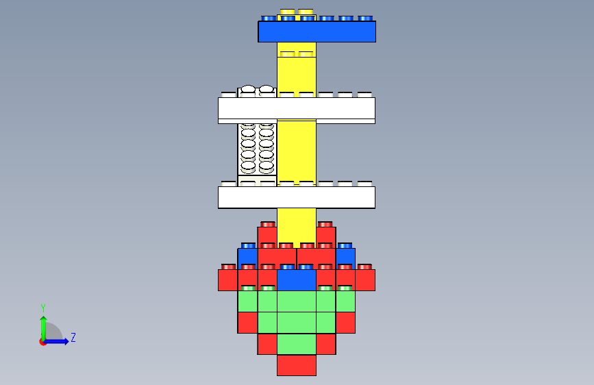 G047841-乐高船=轮船船体 左侧视图