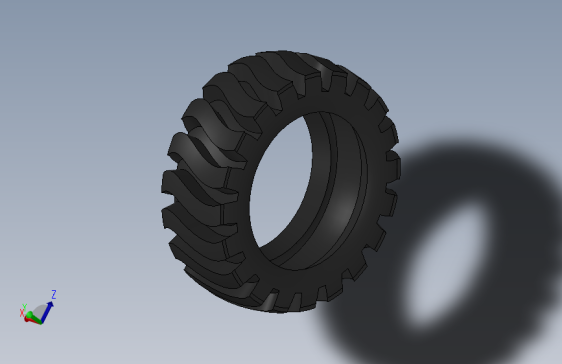 G064705-拖拉机轮胎在SolidWorks中=汽车车轮轮毂轮胎