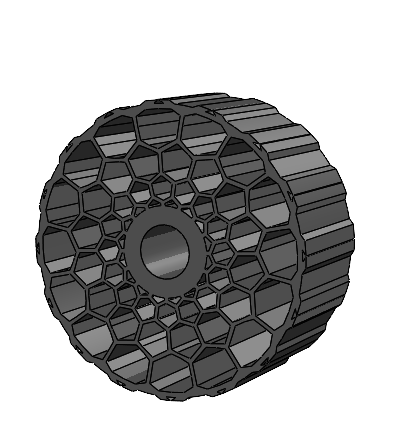 G065001-3D可打印蜂窝轮=汽车车轮轮毂轮胎