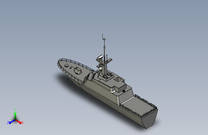 G048002-美国海军舰艇=轮船船体