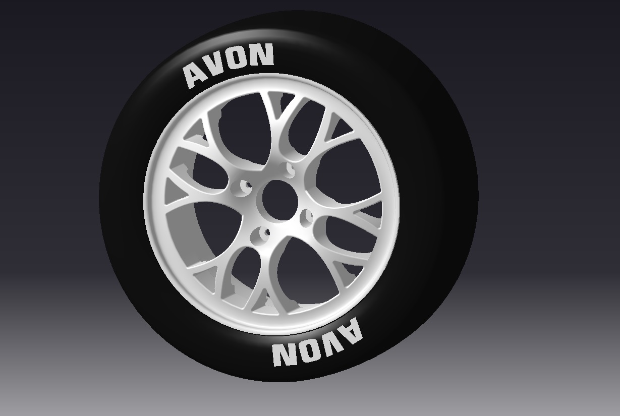 G065326-Compomotive CXR 13寸运动轮胎轮毂，配AVON轮胎=汽车车轮轮毂轮胎