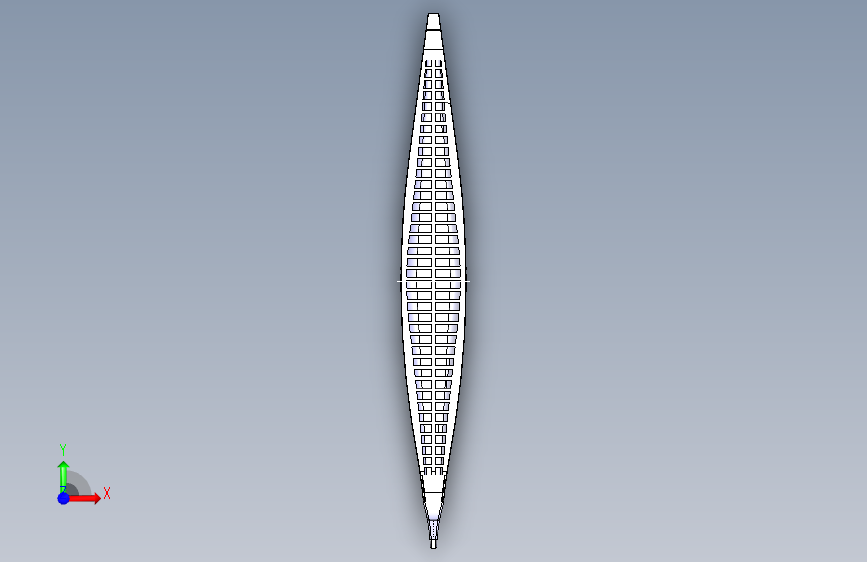 G048227-蛇形船+(琼丹瓦拉姆)=轮船船体 正面视图