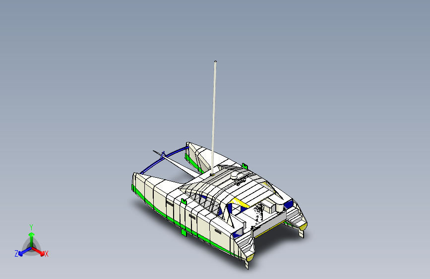 G048280-双体船+12米=轮船船体
