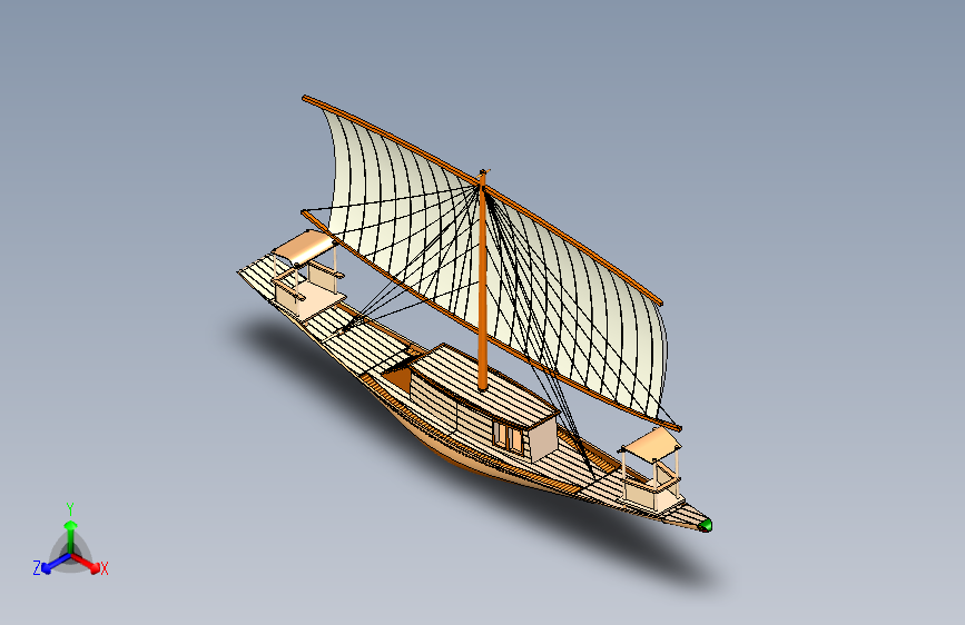 G048354-塔特·安克·阿蒙皇家渔船=轮船船体