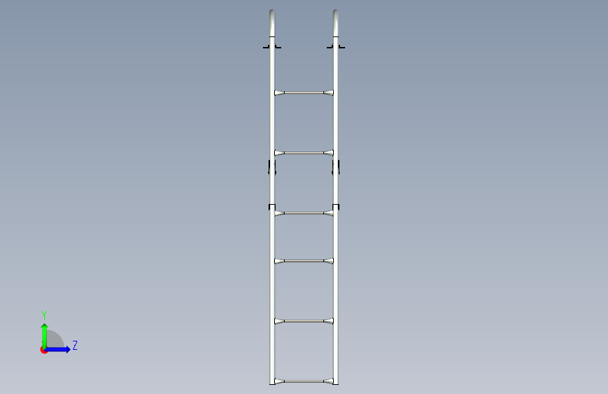 G048757-游泳梯=轮船船体 左侧视图