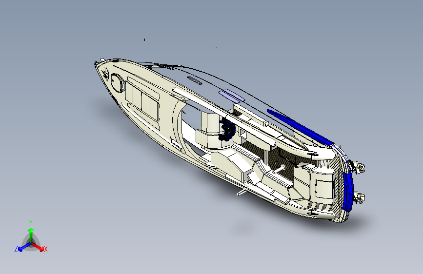 G048816-运动艇+设计概念研究+3D模型+2009年=轮船船体